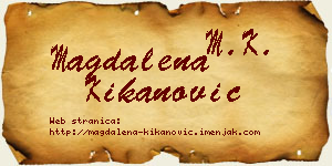 Magdalena Kikanović vizit kartica